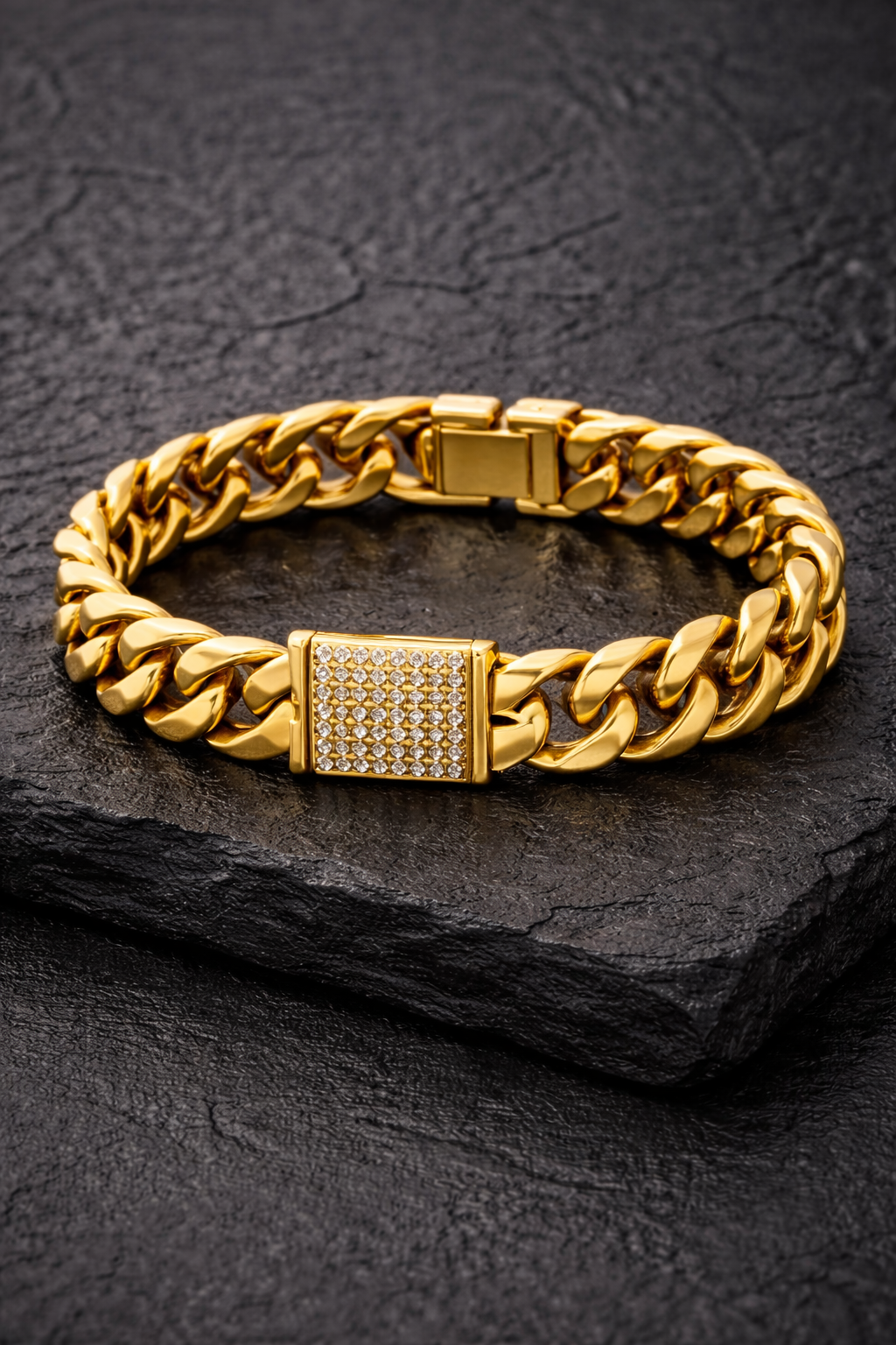 Golden American Diamond Men Bracelet